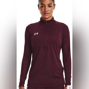 Under Armour Women's Burgundy Long Sleeve COLDGEAR Top - size M